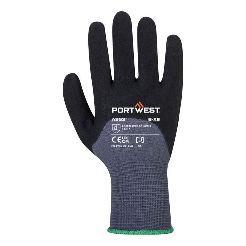 Grip 15 Nitrile Sandy 3/4 Palm Dotted Glove - A353 - PORTWEST